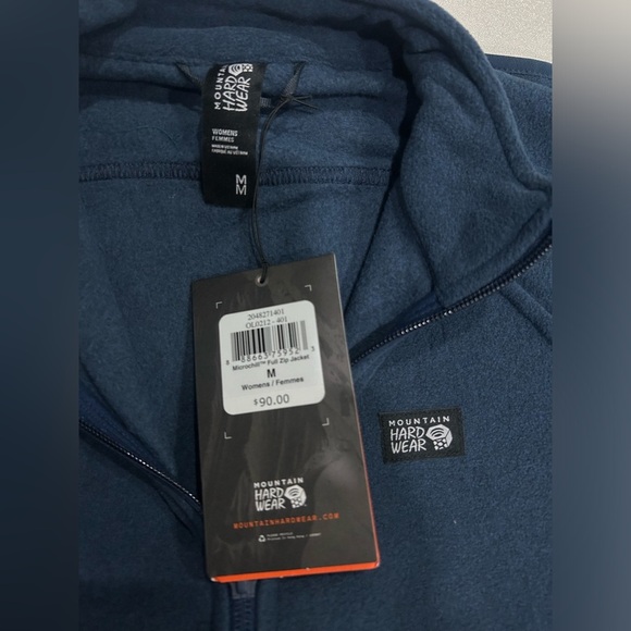 Mountain Hardwear Women's Medium Navy Blue Microchill Full Zip Jacket NWT - Picture 5 of 11